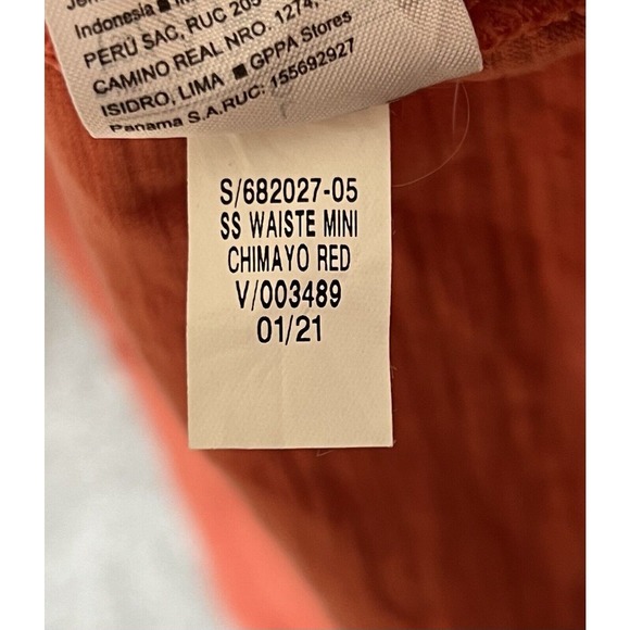 Old Navy Short Sleeve Elastic Waist Mini Dress Womens Size Large Chimayo Red - Picture 5 of 7